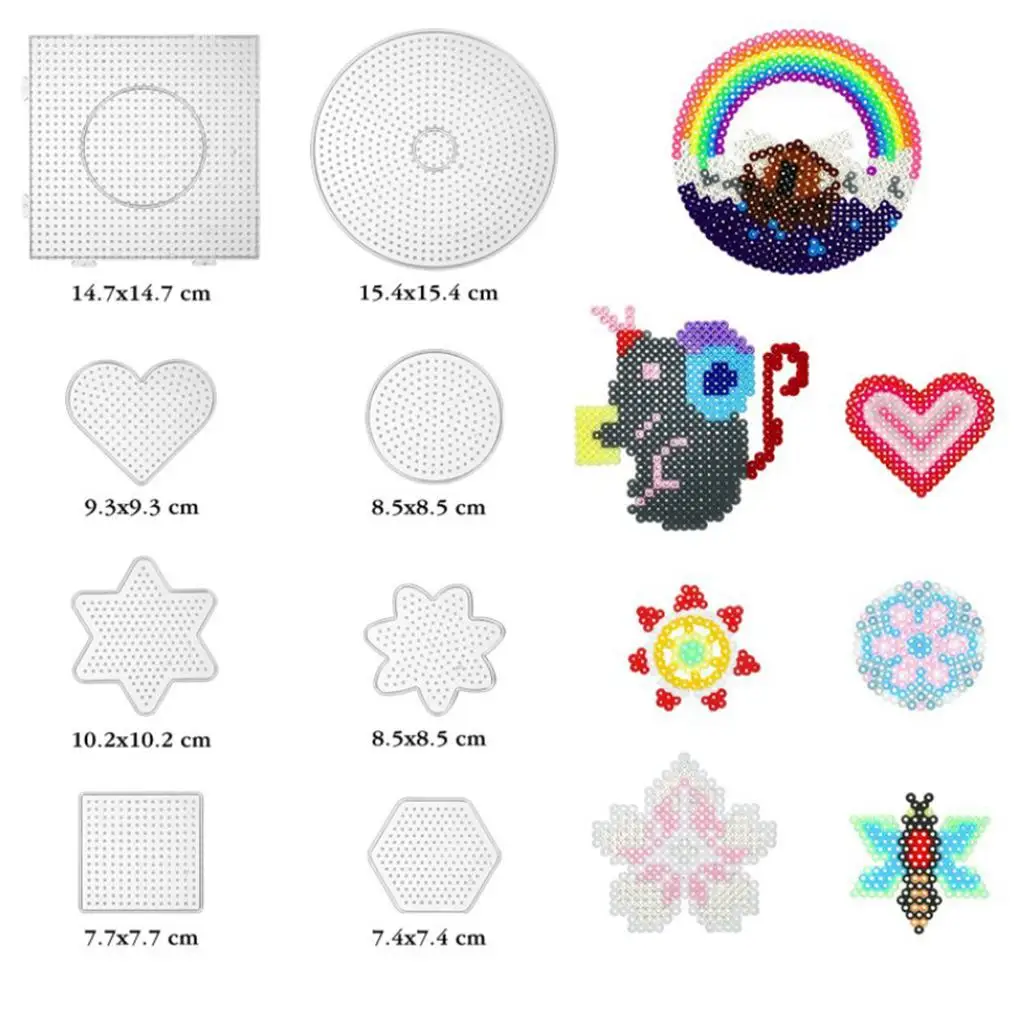 

8 Multiple Shapes 5 Mm Fuse Beads Boards Templates ,Wide Application Premium