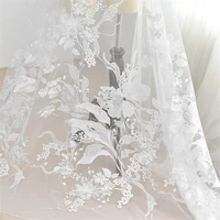 bridal lace fabric tulle lace fabric fashion wedding dress ivory fabric 125cm width l287