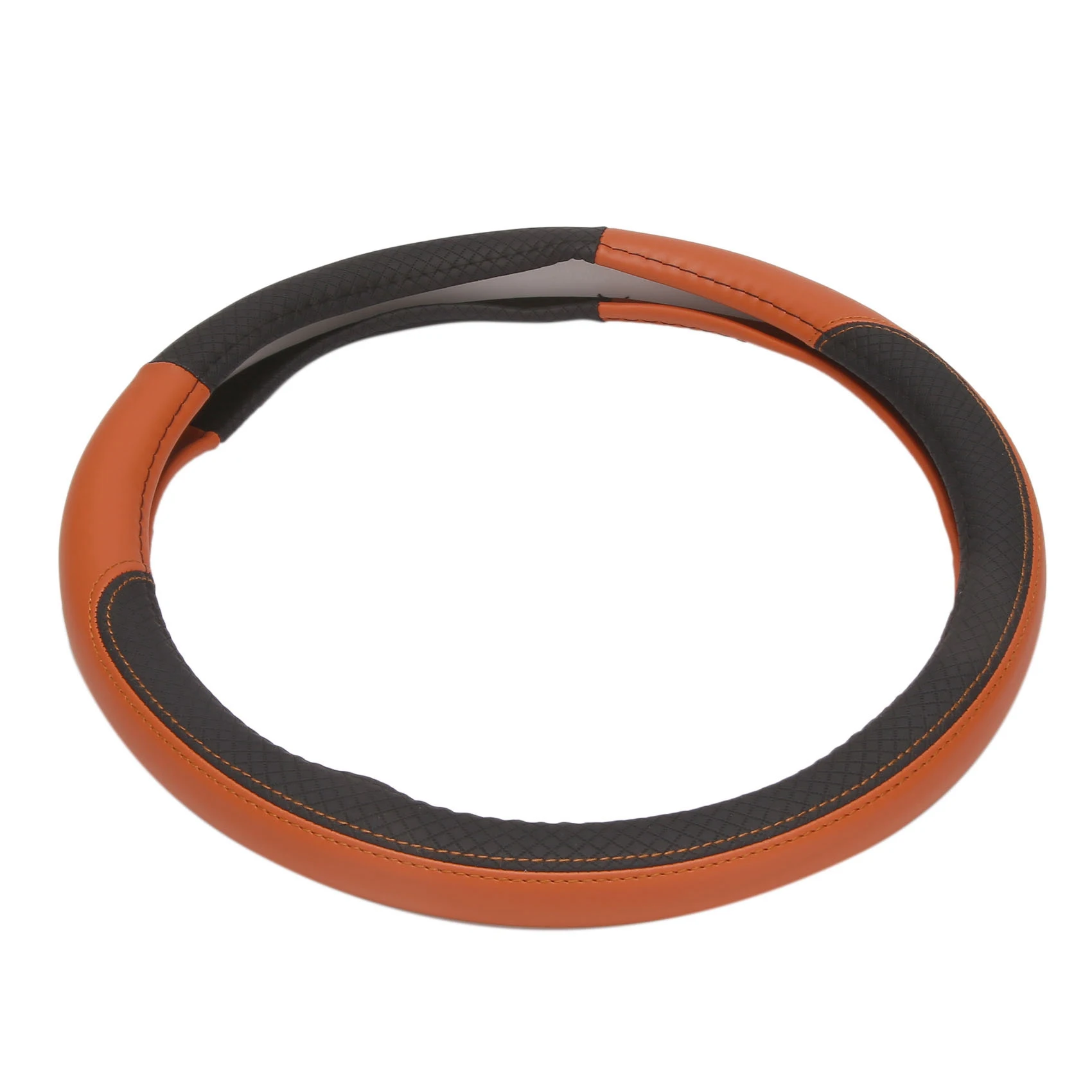 

38cm Car Steering Wheel Cover, Universal Leather Steering Wheel Cover, Fit for All 99% Car Models Accessories Coffee