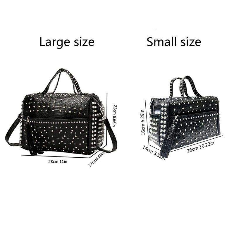 Фото Bolsos de lujo para mujeres bolsos ретро bolsos remachados bolsos para mujeres bolsos de viaje de gran capacidad bolsos №2
