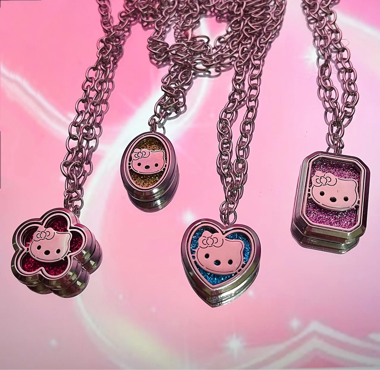 

Hello Kitty Necklace Y2K Girl Gift Cartoon Sanrio Series Kuromi Melody Kt Cat Aromatherapy Perfume Light Luxury Pendant Hot Girl