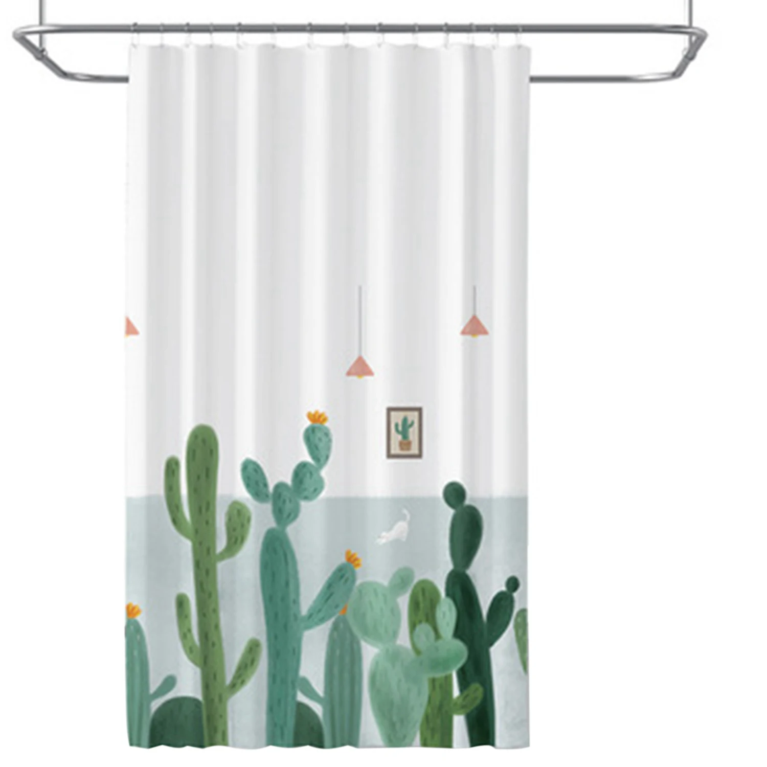 

Shower Curtain Cactus Printing Waterproof Bathroom Shower Curtain Bathroom Accessories Decorative Products