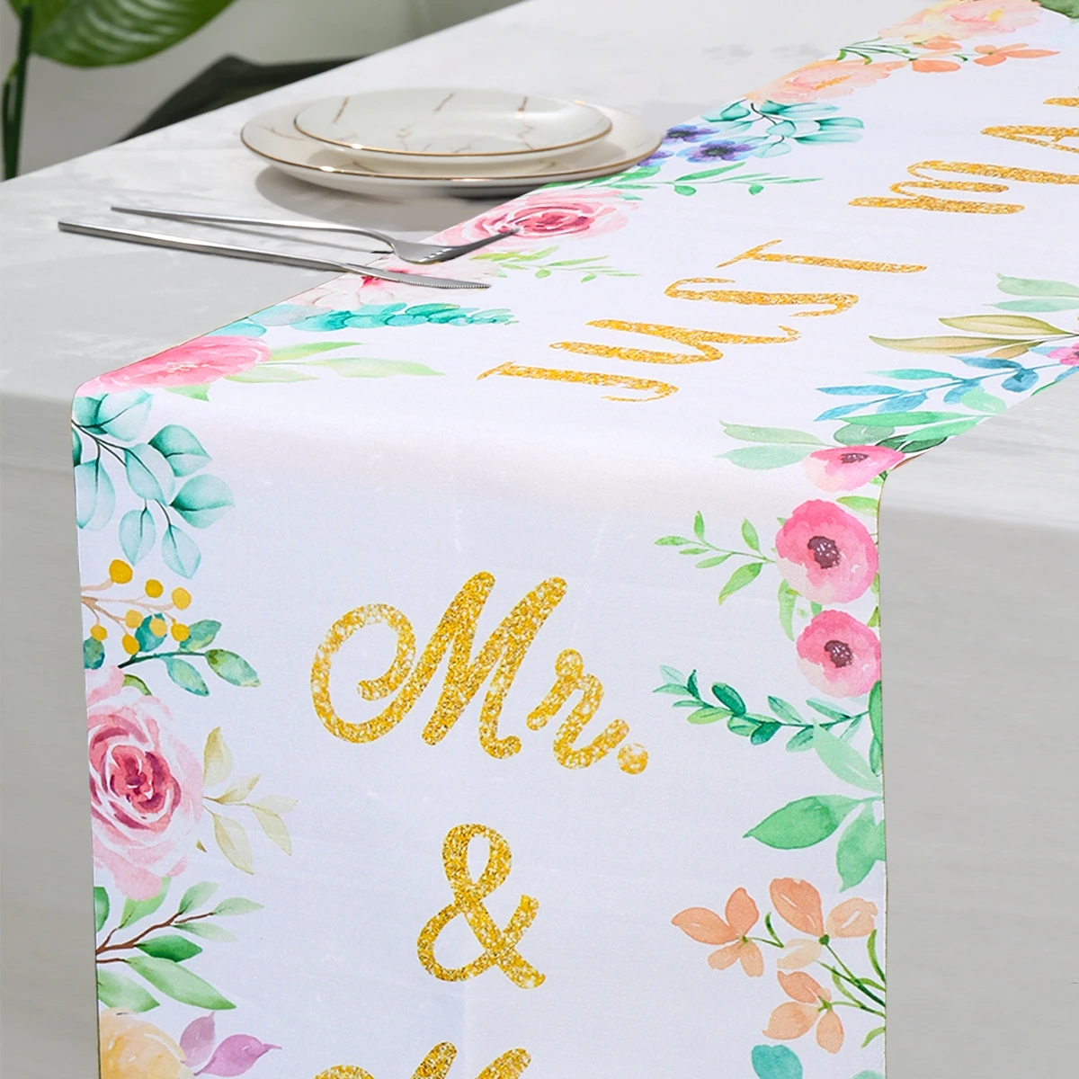 Настольная дорожка с цветами для свадебного декора деревенский декор вечеринки