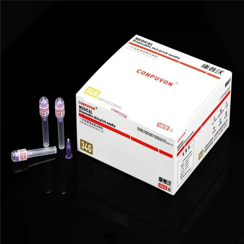 Sterile Nano Skin Injection Needle 34g 1.5/4mm/ Adjustable 31g 4mm/ Skin Gel Injection Microneedle
