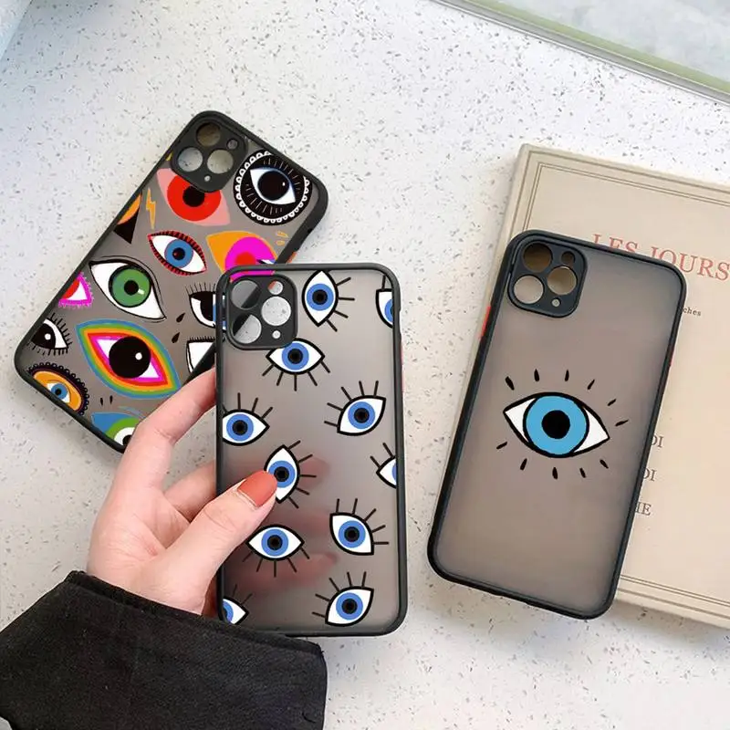 

Turkish Evil eyes Phone Case matte transparent For iphone 14 11 12 13 plus mini x xs xr pro max cover