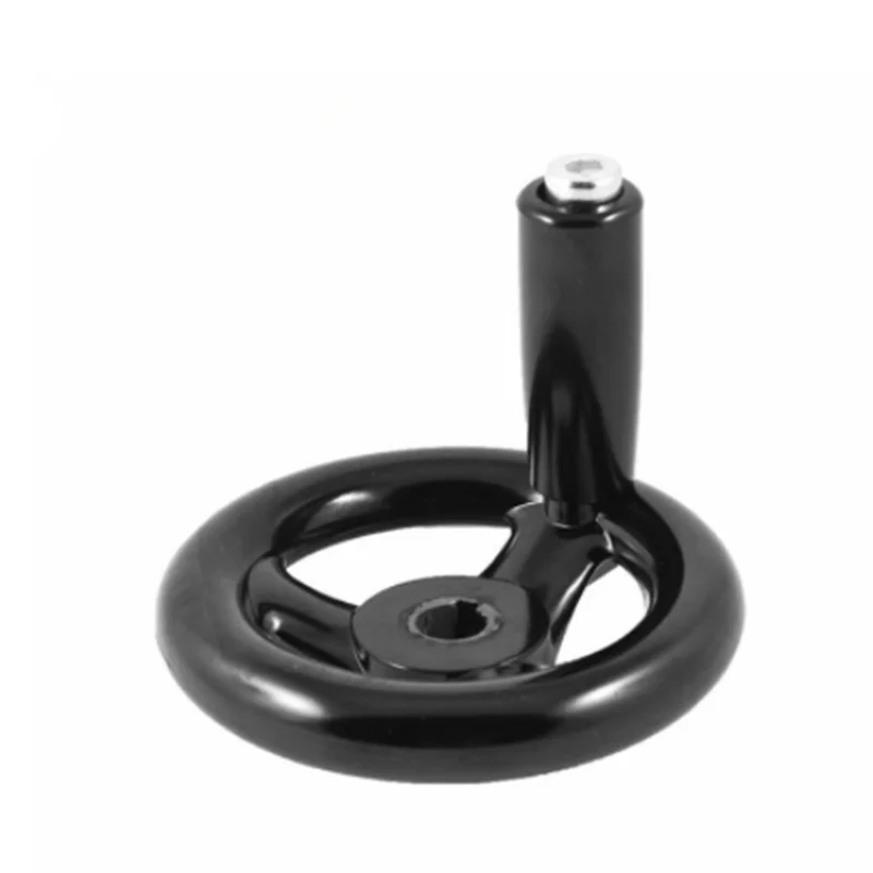 

1pc Woodworker 3.9"-100mm Wheel Diameter Dia Table Belt Drive Saw Tilt Handwheel Black 21 x 69mm Revolving Handle