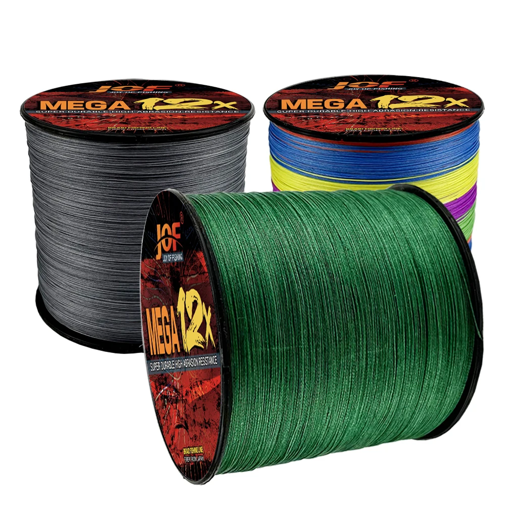 

JOF Braided Fishing Line 12 Strands 500m 300m diameter:0.15mm-0.55mm Strength:25LB 30LB 39LB 50LB 65LB 77LB 92LB 120LB NEW 2023