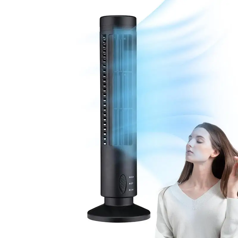 

Standing Fan USB Charging Tower Fan For Bedroom Quiet Cooling Fan Small Fan With 2 Speeds Bladeless Fan Standing Floor Fans For