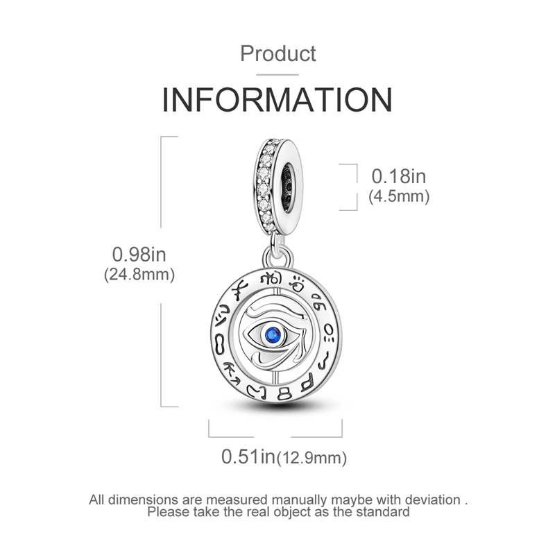Женский браслет из серебра 925 пробы с синим орнаментом