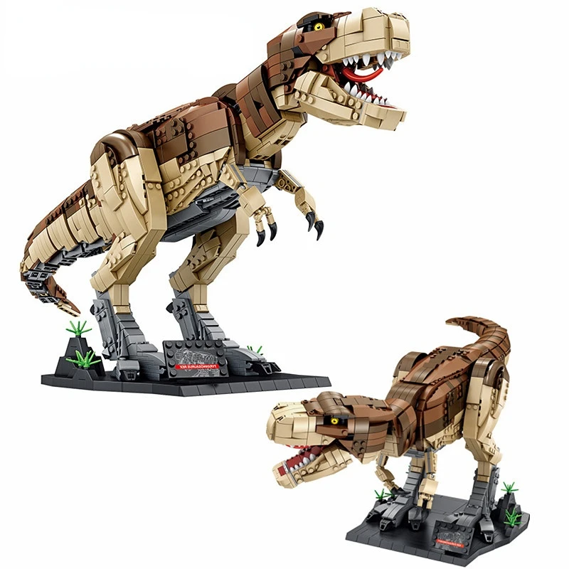 

Tyrannosaurus Rex Building Block Model Jurassic World MOC Dinosaur Park DIY Animal Set Children's Toys Boy Gift Technology Brick