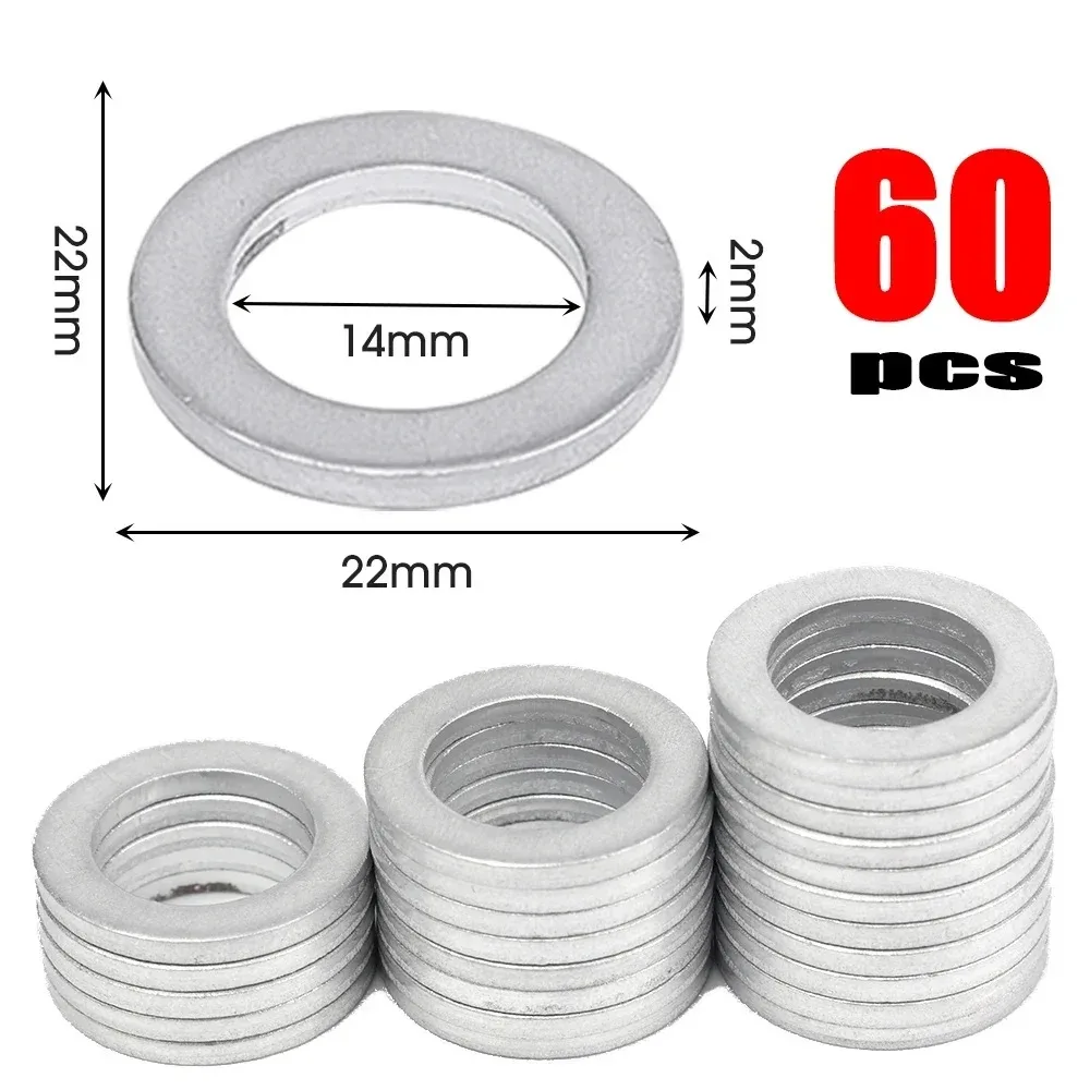 

Прокладка сливной пробки автомобильного масла для автомобильных двигателей, гайка с отверстием 14 мм, алюминиевая уплотнительная шайба, уязвимые детали, автомобильные аксессуары