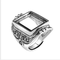 1417mm the latest european and american style adjustable inlaid wax carved totem antique ring blank