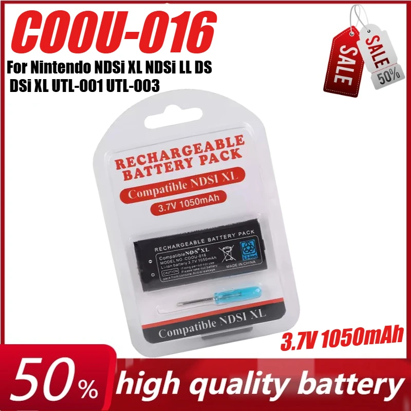 Фото Аккумулятор CO0U-016 3,7 В, 1050 мАч для Nintendo NDSi XL NDSi LL DS DSi XL UTL-001 UTL-003 №1