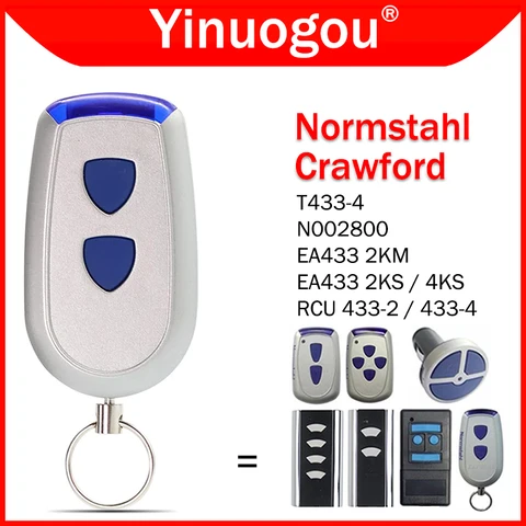 2шт Normstahl Crawford Standard Steel EA433 2KM 2KS 4KS RCU 433-2 433-4 N002800 T433-4 Устройство открывания гаражных ворот с дистанционным управлением 433МГц