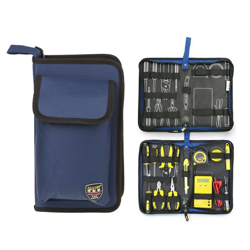 Portable Electricians Hard Plate Tool Bag Kit Storage Case Multifunctional Organizer Waterproof Oxford 3 Sizes Tools Packaging