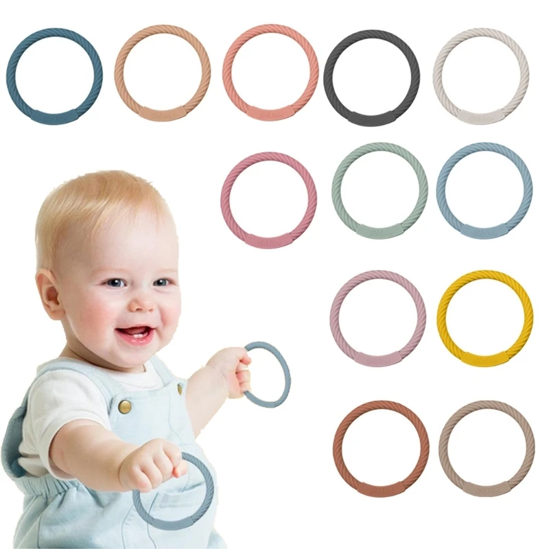 

Baby Teether Ring Pacifier for Toddler Infant Boy Girl BPA Free Teether Ring 1Pc