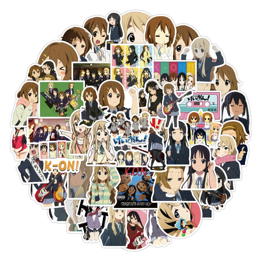 

10/30/50PCS Anime K-ON Light Tone Girl Graffiti Waterproof Sticker Creative Trend Decorative Decal Skateboard Water CupWholesale