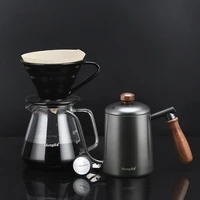 glass coffee pot hand brewing pots set stylish coffee pot thermometer ceramic fliter cup macetas para plantas coffeeware tools
