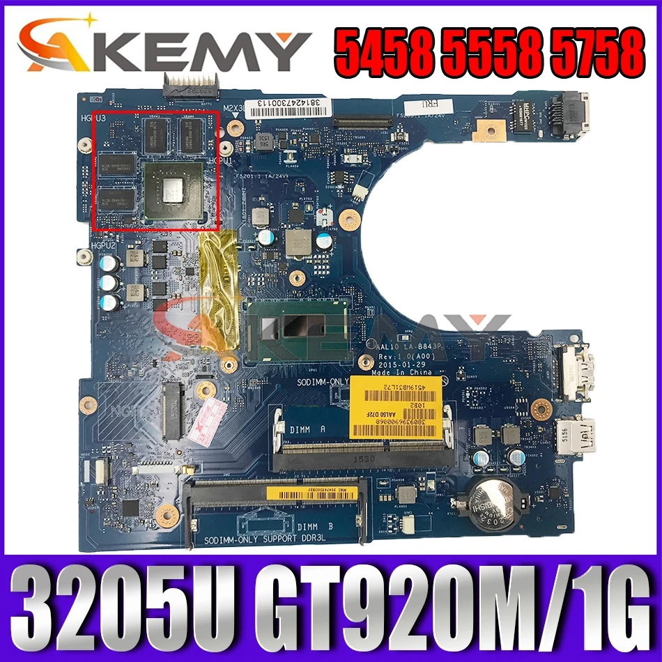 

Материнская плата для ноутбука Dell INSPIRON 1,0 920 5458 5558