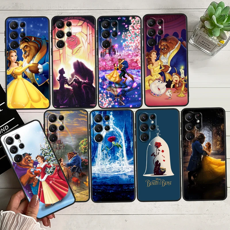 

Beauty and the Beast Black Phone Case For Samsung Galaxy S23 S22 S21 S20 FE Ultra Pro Lite S10 S10E S9 Plus 5G Cover