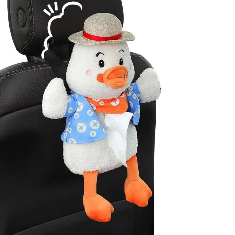 

Автомобильный держатель для салфеток Duck, мультяшный мягкий консервированный контейнер для салфеток, водонепроницаемый Органайзер 2 в 1 для автомобиля, подкладка, дизайн, украшение, автомобильная консоль