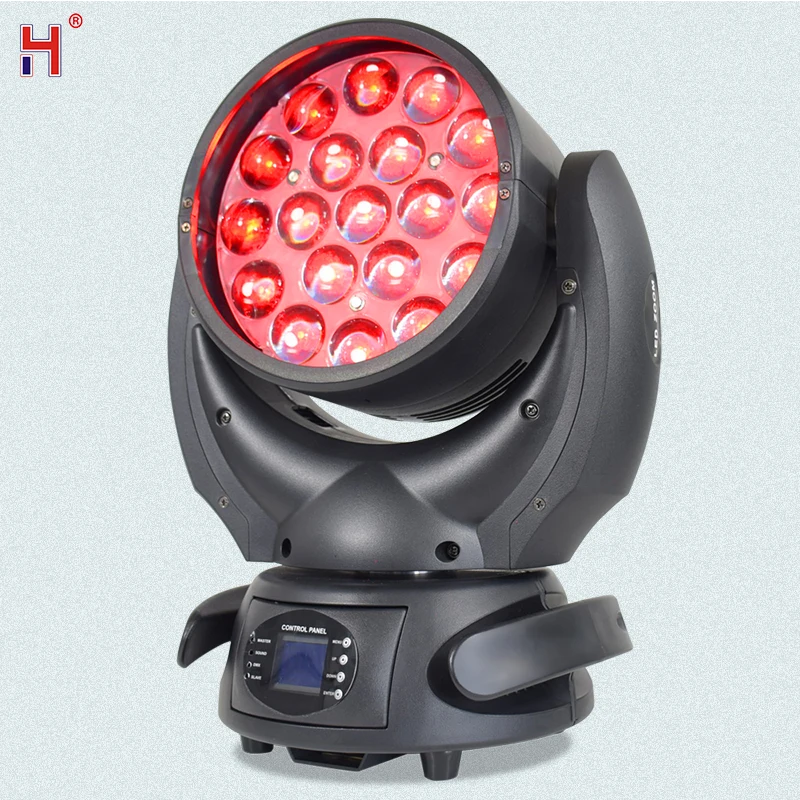 LED Zoom Wash 19X15W Lyre RGBW 4In1 Beam Moving Head Light Projection For Disco KTV Party Nightclub Dance Floor By DMX Control