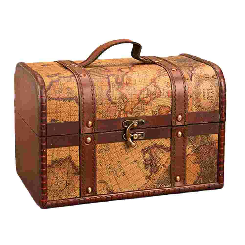

Boxwooden Jewelry Storage Treasure Retro Trinket Wood Vintage Keepsake Bracelet Organizer Privacy Item Pirate Rings Case Boxes