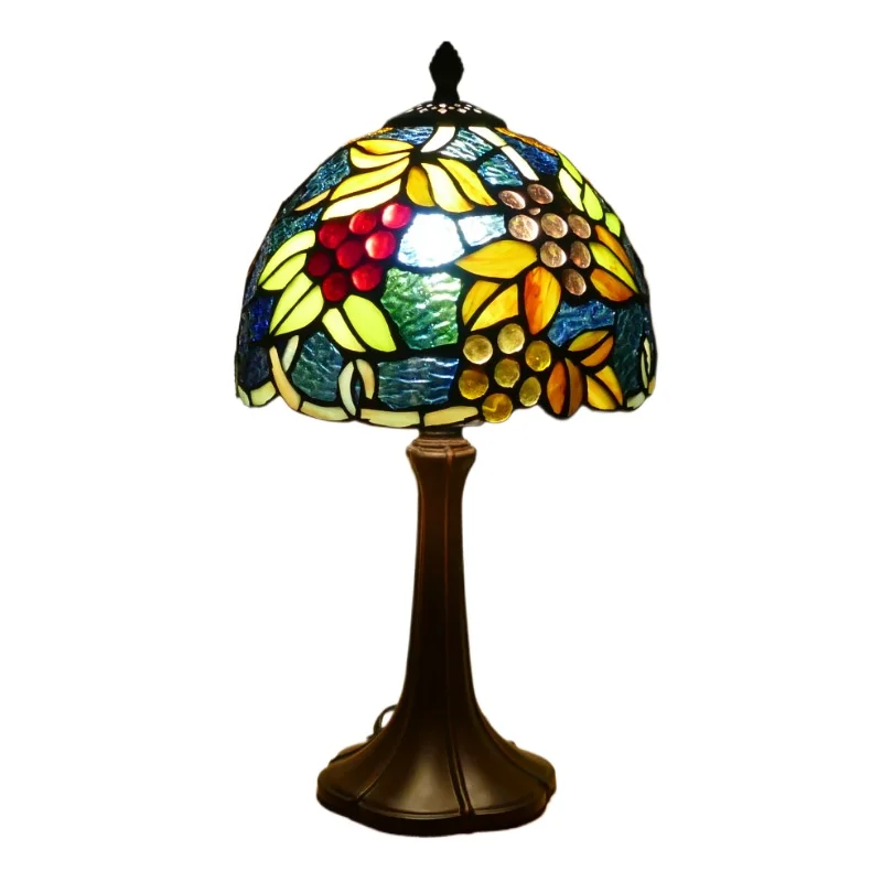 8-дюймовый европейский ретро-барокко Ванни витраж синий нижний виноградный