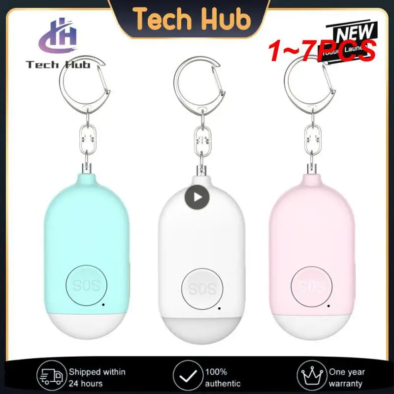 

1~7PCS Self Defense Alarm 130dB Safety Scream Personal Alarm Keychain Emergency Alarm with LED Lights for Kid Girl Elderly