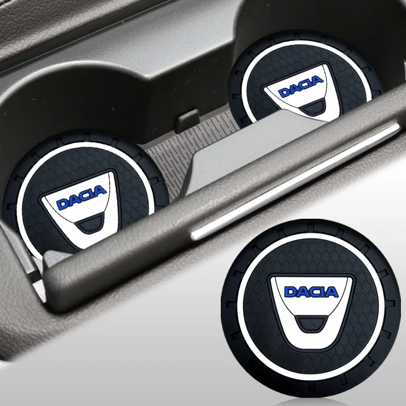 

Черный Автомобильный держатель стакана для воды, нескользящий коврик для Dacia Duster, Sandero, Stepway 2021, аксессуары с логотипом Dokker, Логан