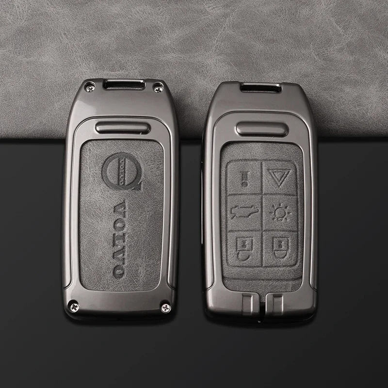 

Zine Alloy Leather Car Key Case Cover Shell Holder For Volvo S60 S80 V60 XC60 XC70 S60L S80L V40 XC90 Full Protector Accessories