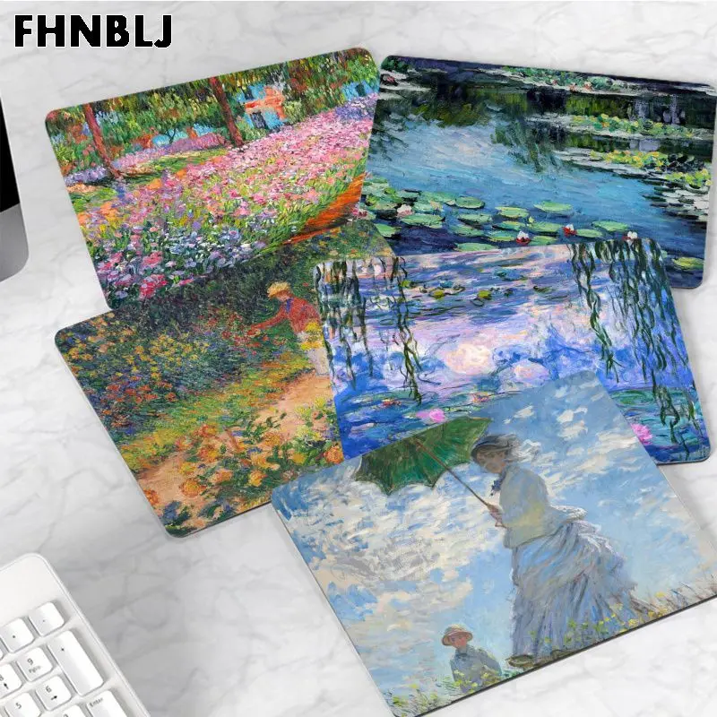 

Monet Oil Painting Rubber Small Keyboard Mat Table Mat Students Gabinete PC Gamer Desktop Mouse Pad For PC Gamer Mousemat