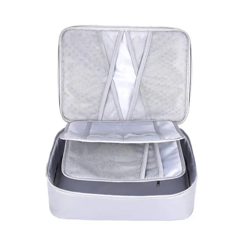 

Large Capacity Document Bag Liquid Silicone Fiberglass Cloth Fire Resistant Waterproof Briefcase Home Travel File Organizer