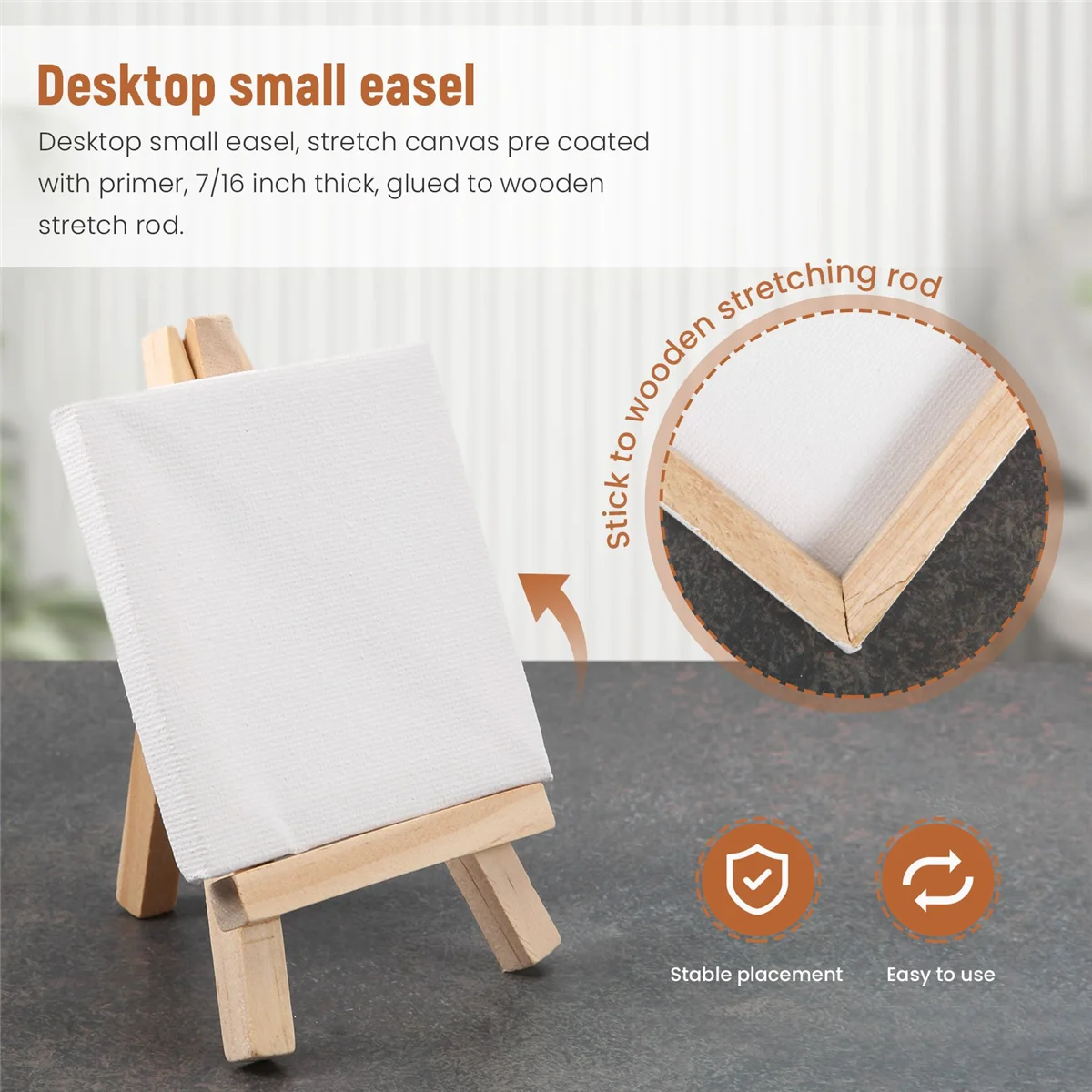 Мини-холст Artists 3 x дюйма и 5-дюймовый мини-мольберт Набор для рисования