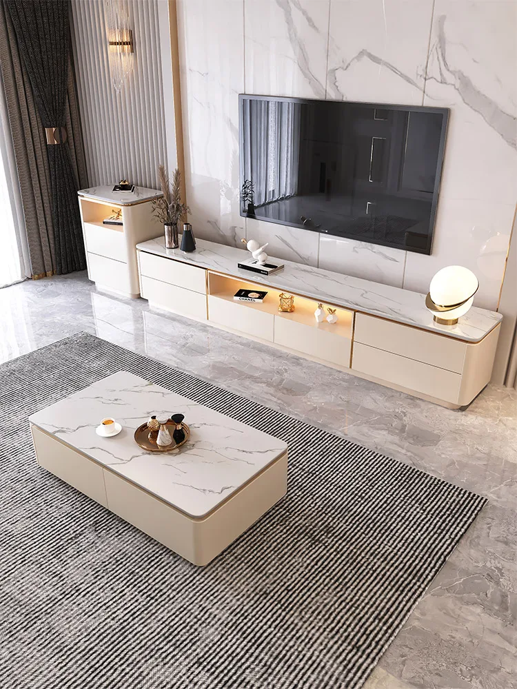 

Rock TV cabinet luxury living room master bedroom floor combination
