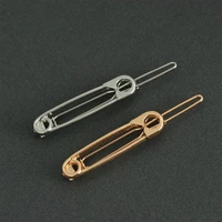 gold silver jewelry brooch pin shape hair accessories safety pin hairpins girls hairpin hair clips for women barrettes