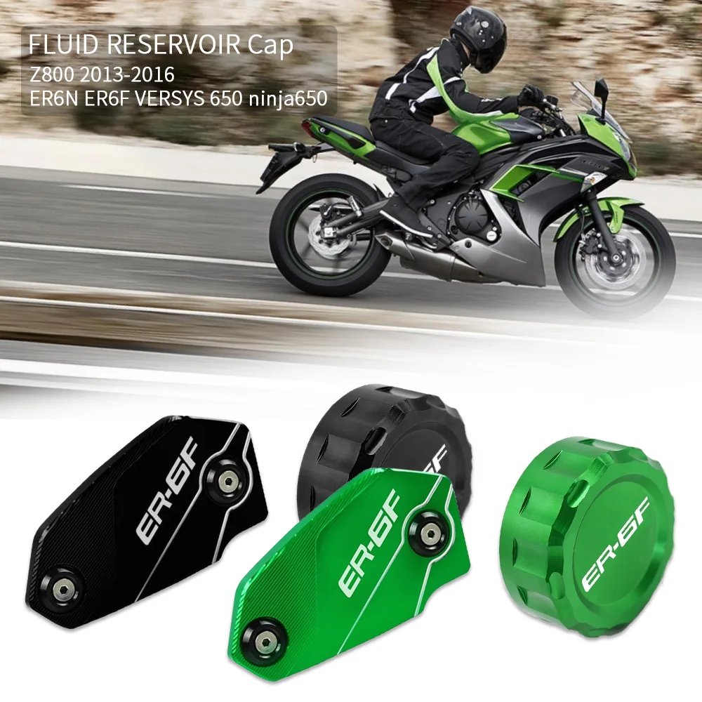 

Motorcycle Accessories For KAWASAKI ER6N ER6F ER-6F Front & Rear brake Fluid Cylinder Master Reservoir Cover Cap ER-6N ER 6F 6N