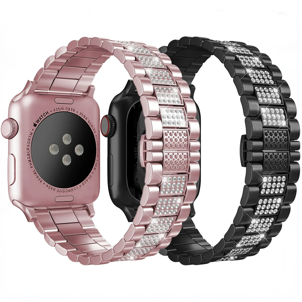 

Metal Diamand Strap for Apple Watch Ultra 87654SE Sport Replacement Bracelet for iWatch Series 49mm 45mm 44mm 42mm 41mm 40mm38mm