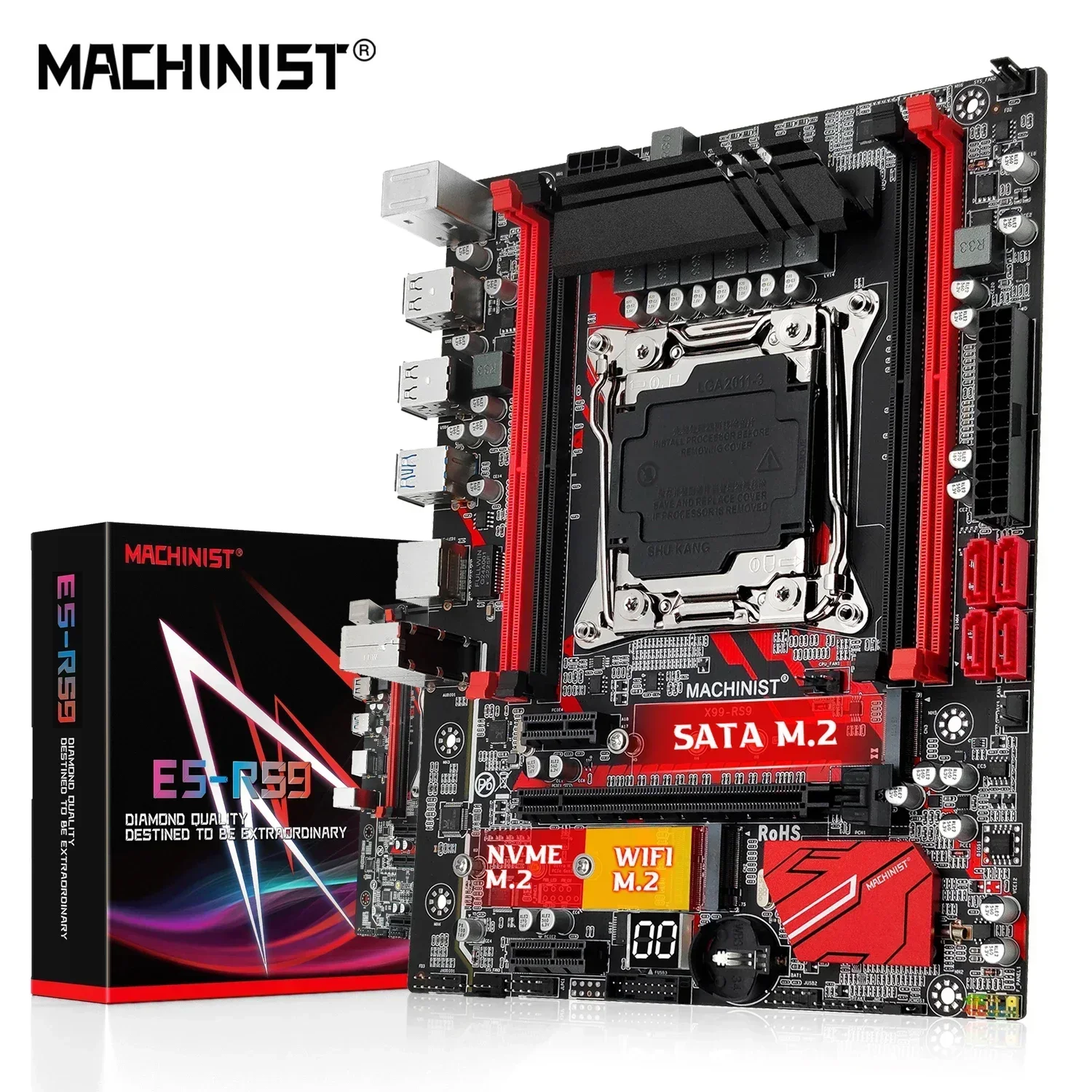 Материнская плата MACHINIST RS9 X99 с поддержкой процессора Xeon E5 V3 V4 LGA 2011-3 DDR4 RAM