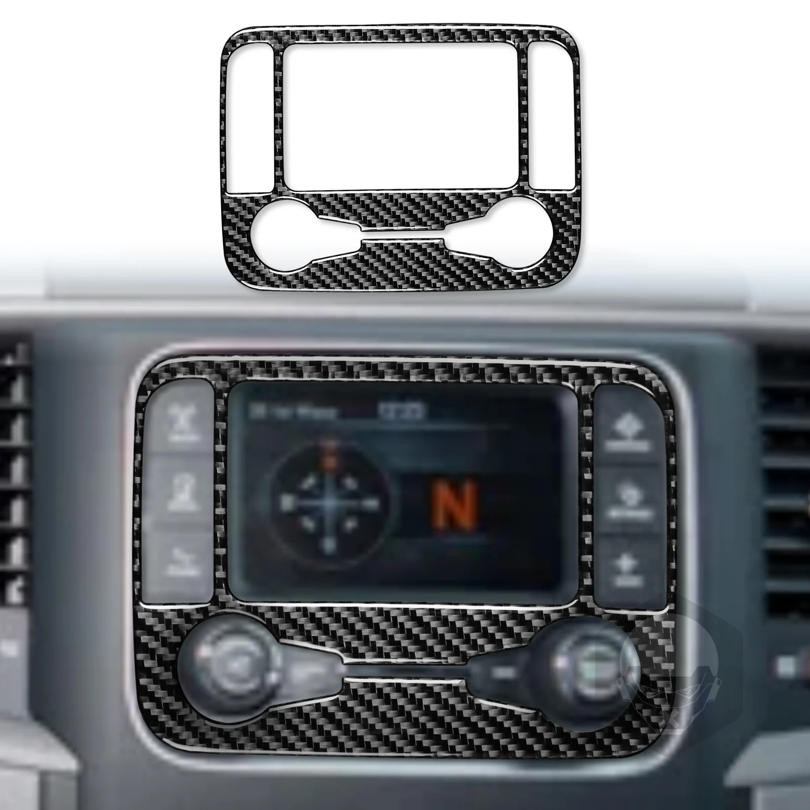 

For Dodge Ram 2013 2014 2015 Uconnect 5.0 Radio Panel Cover Trim Real Carbon Fiber Sticker Car Styling Accessori Interior
