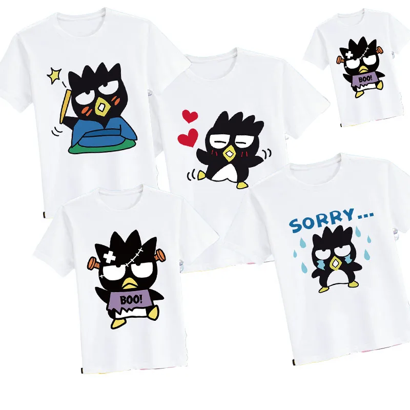 3D Short sleeve All-match Men and women cute White cotton T-shirt Sanrio Kawaii cartoon XO New style Gifts for children  student