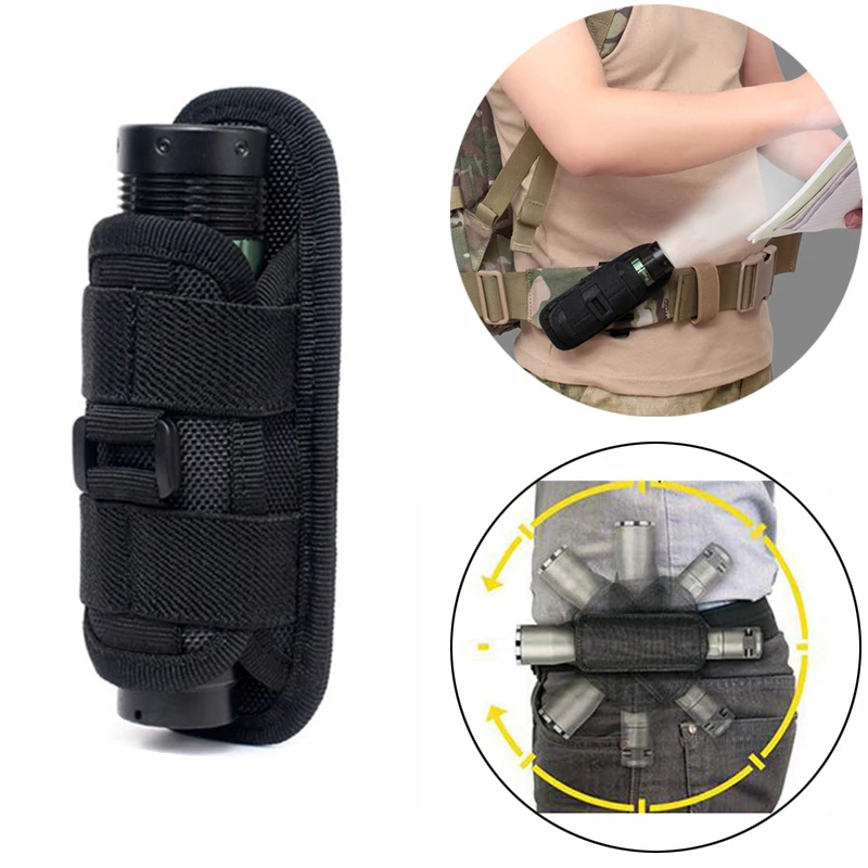 Тактический нейлоновый чехол для телефона, держатель для ремня, чехол для охотничьего фонарика, мягкий карман на 360 градусов