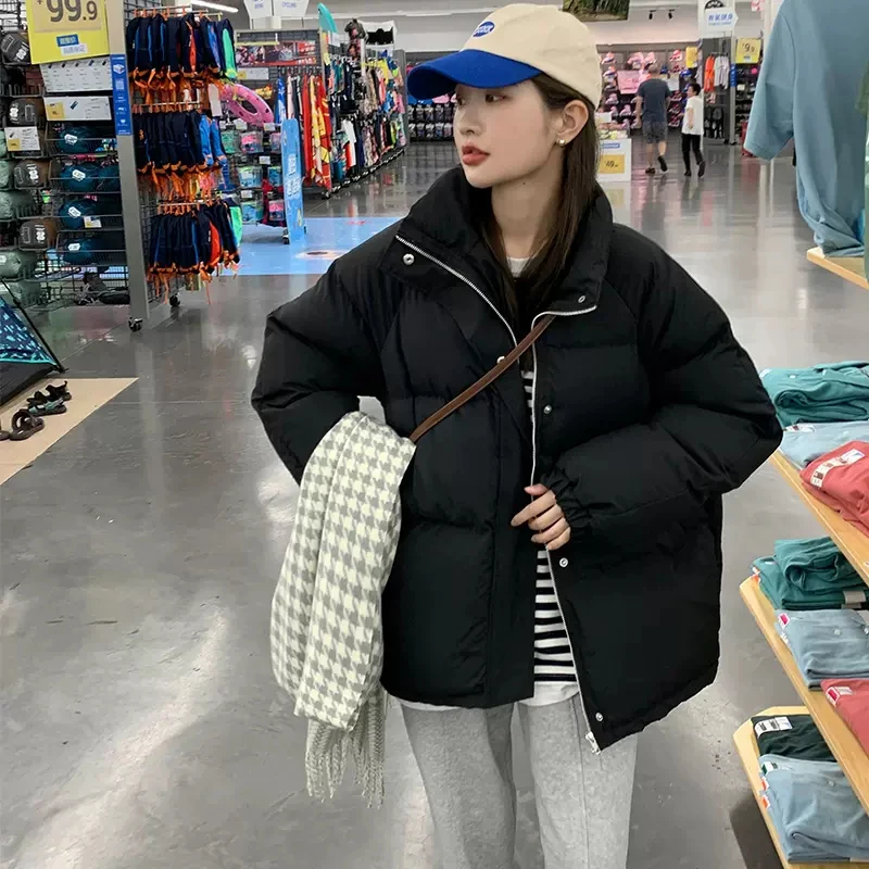 Fashion Solid Women's Cotton Clothes Loose Padded Warm Long Sleeve Parka Casual Versatile Women Winter Outerwear 2022 New