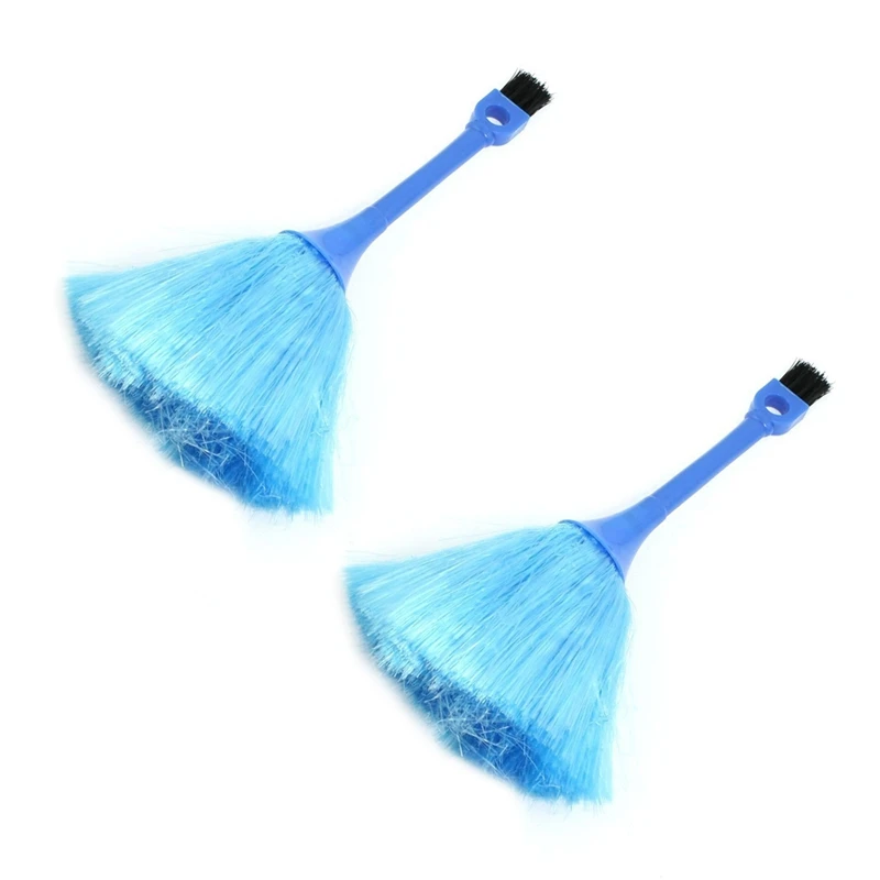 

2X Desktop Computer Telephone Blue Two Ends Keyboards Cleaning Ash Brush