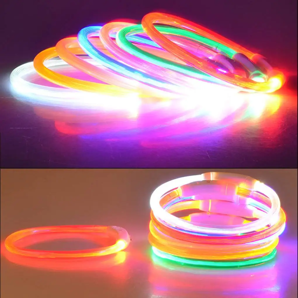 

Led Usb Dog Collar Pet Dog Collar Night Dog Collars Glowing Luminous Rechargeable LED Night Safety Flashing Glow