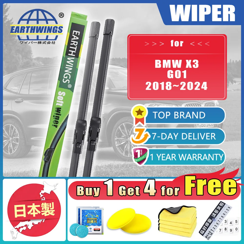 

For BMW X3 G01 2018 2019 2020 2021 2022 2023 2024 M Sport xDrive 30d 20d Front Wiper Blade Windshield Windscreen Car Accessories