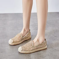 2022 womens flat shoes lace cutout fishermans shoes slip on casual shoes fashion gold sneakers loafers moccasins walking shoes