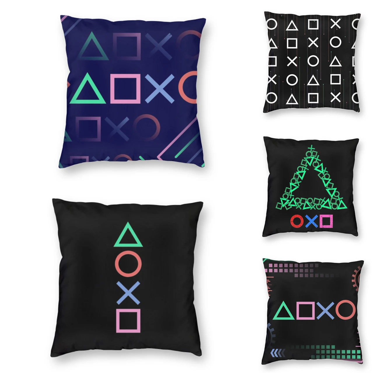 

Controller Buttons Square Pillowcase Polyester Pillow Cover Velvet Cushion Decorative Comfort Throw Pillow For Home Living Room