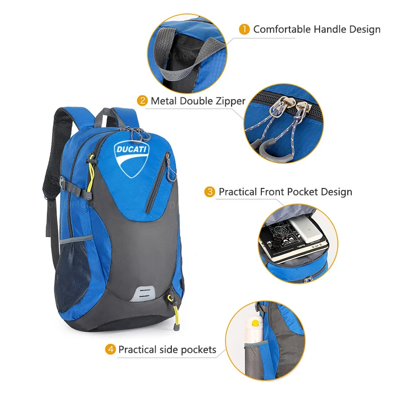 DragonflyMoto большой вместительный спортивный мотоциклетный рюкзак из полиэстера для