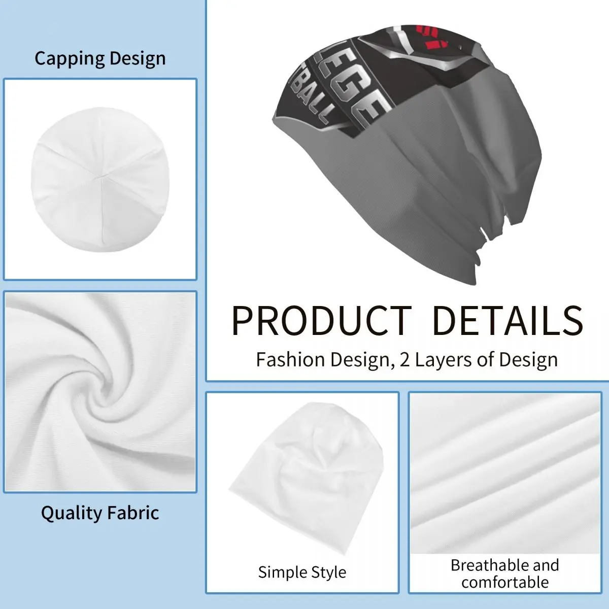 ESPN студенческая футбольная теплая вязаная шапка модная шапка-капот осень-зима